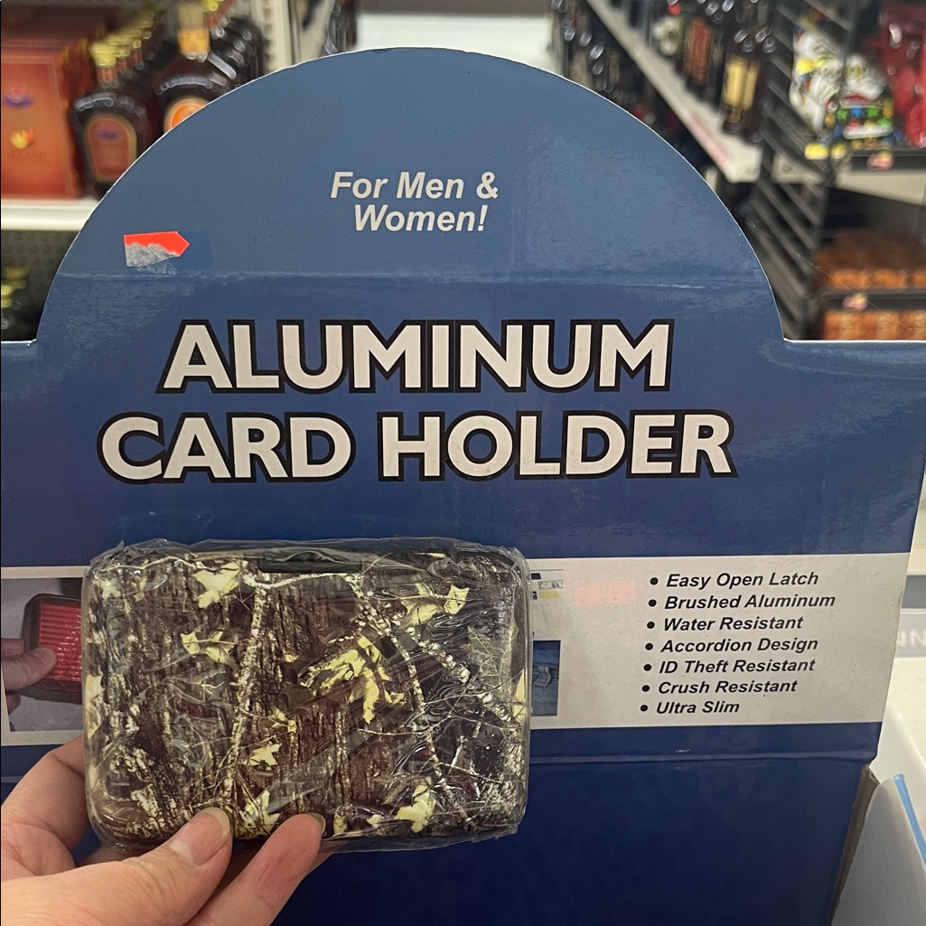 Aluminum Card Holder  Black And Gold